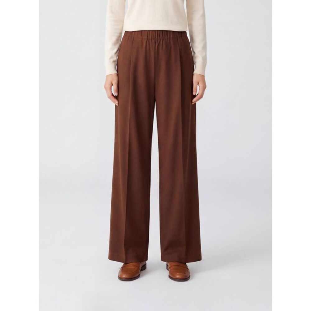 Semicouture Women Semicouture High-Waisted Wool Blend Palazzo Trousers